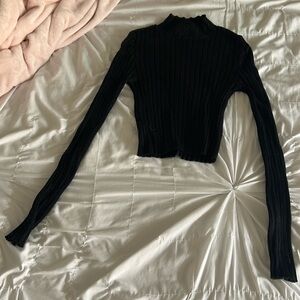 Black crop sweater